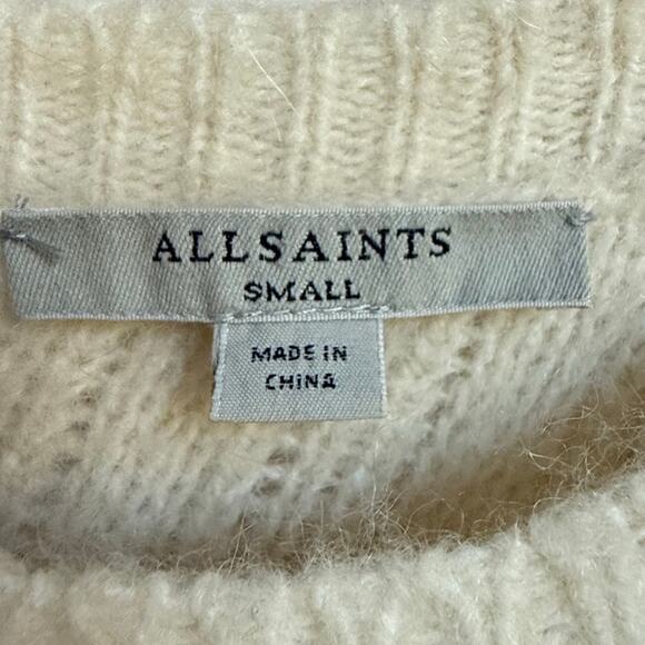 ALLSAINTS | Selena Asymmetric Alpaca Wool Blend Jumper - Picture 8 of 10